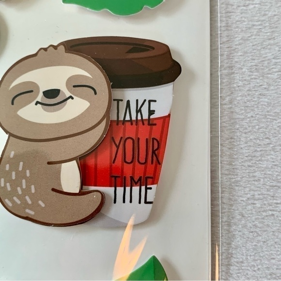 Crafter’s Square Colorful Pop Up Stickers Trio Package Set Sloth Llama Birds - Picture 4 of 15